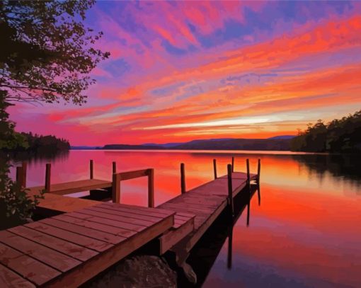 Sunset Squam Lake Diamond Painting