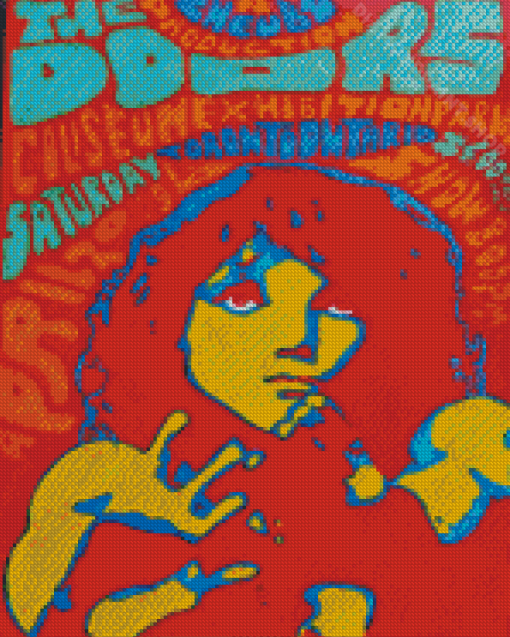 The Doors Psychedelic Concert Poster Diamond Painting