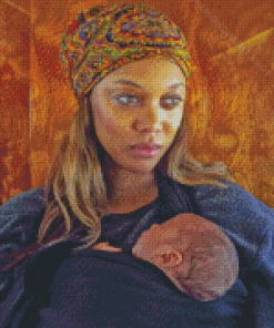 Tyra Banks Baby Diamond Painting