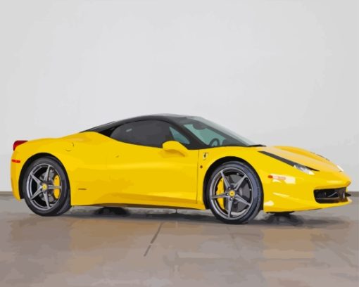 Yellow 458 Ferrari Diamond Painting