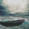 Abandoned Boat In Storm Diamond Painting