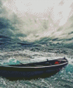 Abandoned Boat In Storm Diamond Painting