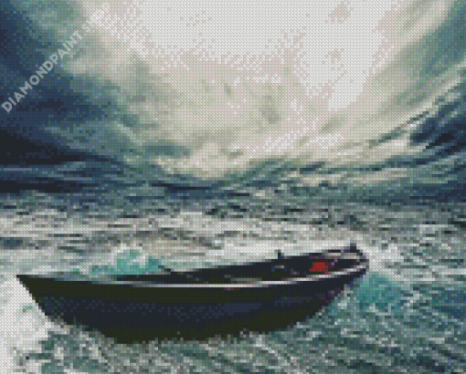 Abandoned Boat In Storm Diamond Painting