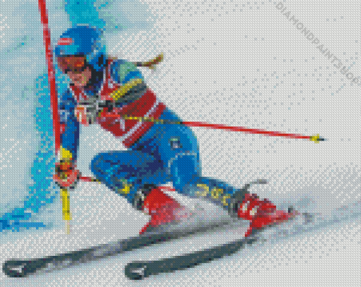 Alpine Skier Diamond Painting