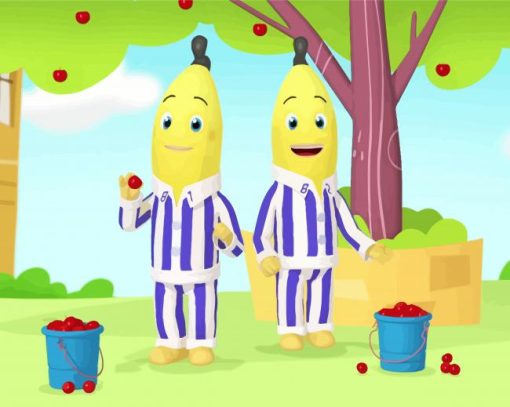 Bananas In Pajamas Picking Cherries Diamond Painting