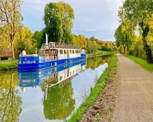 Canal Barge Diamond Painting