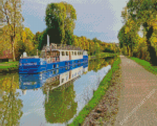 Canal Barge Diamond Painting