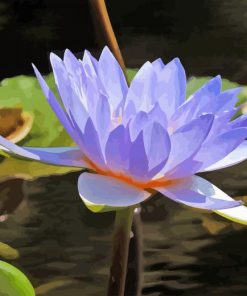 Blue Waterlily Diamond Painting