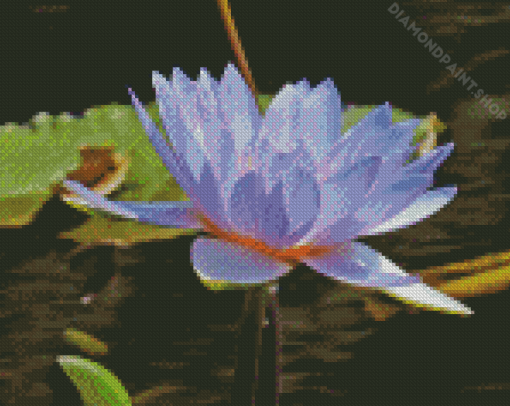 Blue Waterlily Diamond Painting