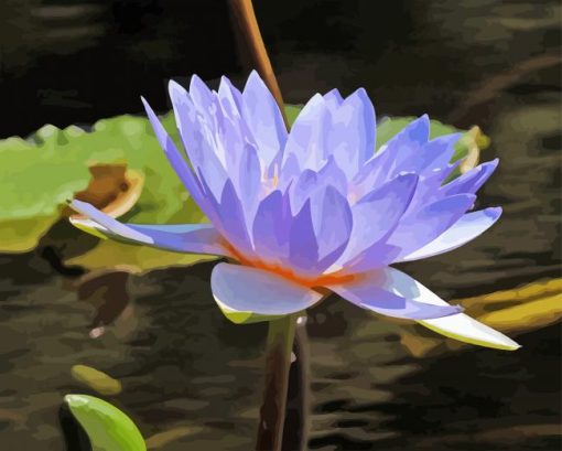 Blue Waterlily Diamond Painting