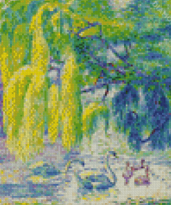 Family Of Swans By Henri Edmond Cross Diamond Painting