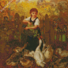 Girl Feeding Geese Diamond Painting