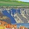 Illustration Robin Hood Bay Village Diamond Painting