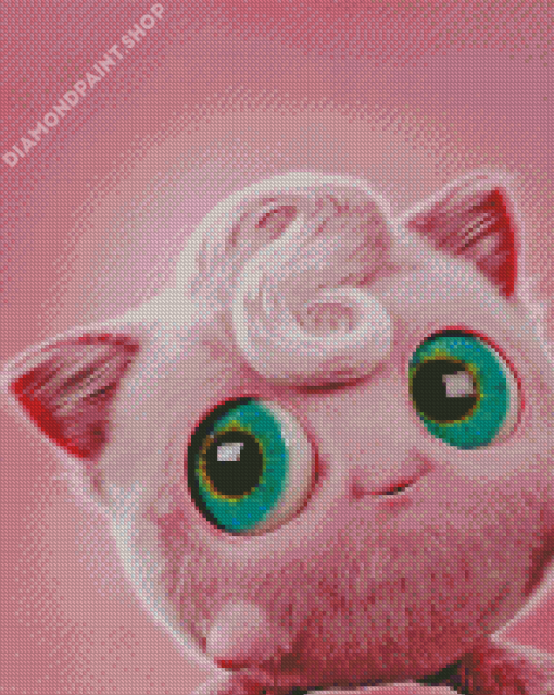 Jigglypuff Pokemon Species Art Diamond Painting