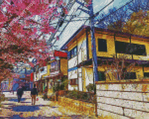 Kamakura Buildings Diamond Painting