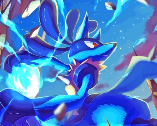 Lucario Pokemon Diamond Painting