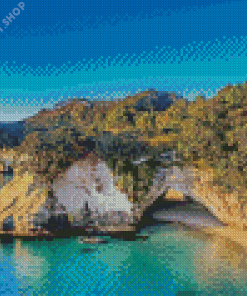 New Zeland Coromandel Cathedral Cove Diamond Painting