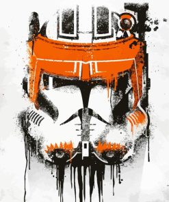 Splatter Commander Cody Helmet Diamond Painting