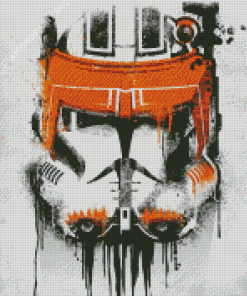 Splatter Commander Cody Helmet Diamond Painting