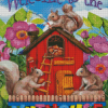 Spring Nuthouse Squirrels Diamond Painting