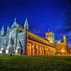 The St Albans Cathedral At Night Diamond Painting