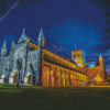 The St Albans Cathedral At Night Diamond Painting