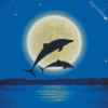 Aesthetic Dolphins At Night Diamond Painting