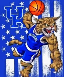 Aesthetic Kentucky Wildcats Men's Basketball Logo Diamond Painting