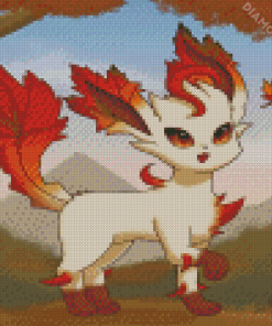 Aesthetic Autumn Leafeon Diamond Painting