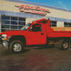 Chevrolet Red Dump Truck Diamond Painting