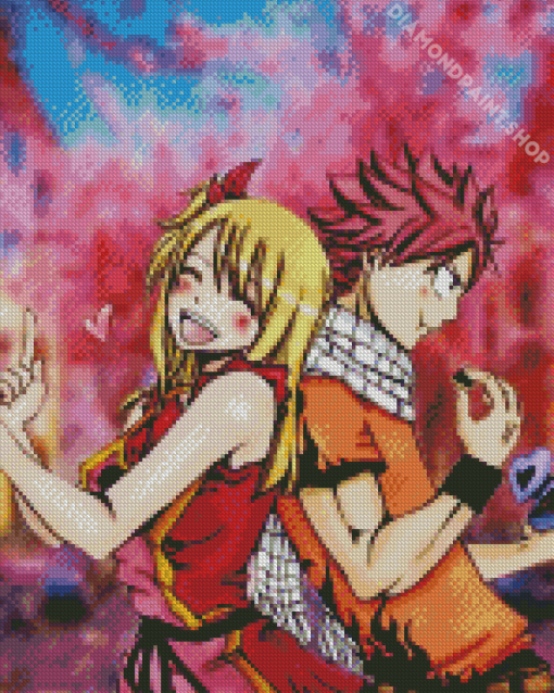 Cute Natsu And Lucy Diamond Painting