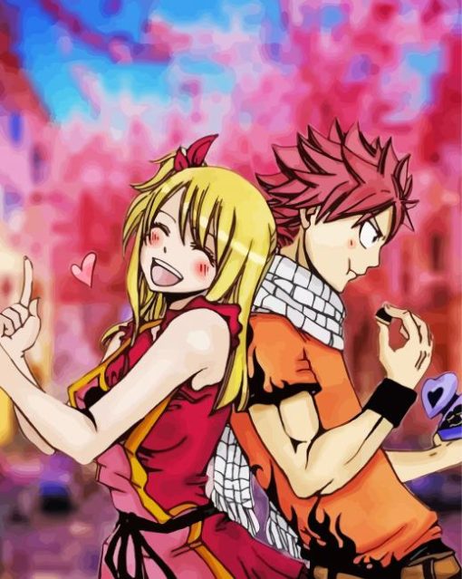 Cute Natsu And Lucy Diamond Painting