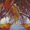 Dark Hedges Autumn Diamond Painting