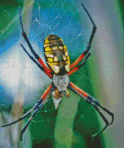 Golden Garden Spider Diamond Painting