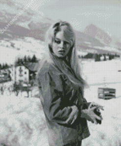 Monochrome Bridget Bardot Diamond Painting