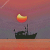 Sunset Sail Boat Diamond Painting