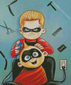 Superhero Hairdresser Diamond Painting