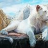 White Lion Diamond Painting