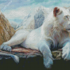 White Lion Diamond Painting