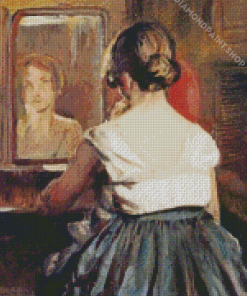 Lady In The Mirror Diamond Painting