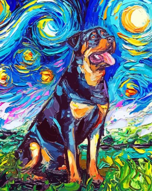 Rottweiler Art Diamond Painting