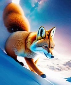 Fox In Snow Diamond Painting