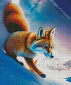 fox-in-snow-Diamond-Paints