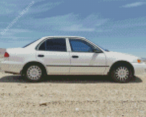 White Corolla Diamond Painting