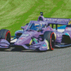 Purple Indy Car Diamond Painting