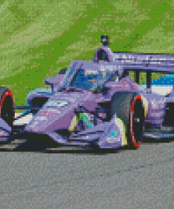 Purple Indy Car Diamond Painting