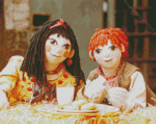 Cute Rosie And Jim Diamond Painting