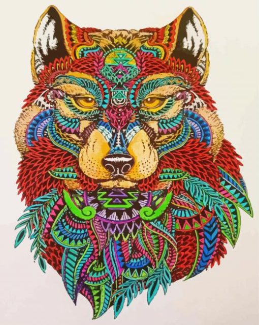 Mandala Wolf Diamond Painting