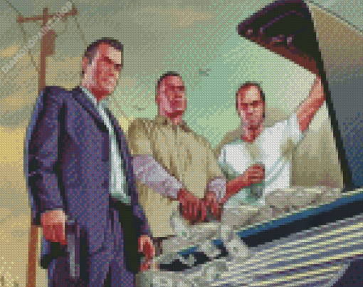 GTA 5 Game Characters Diamond Painting