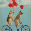 Tandem Bike Dogs Diamond Painting